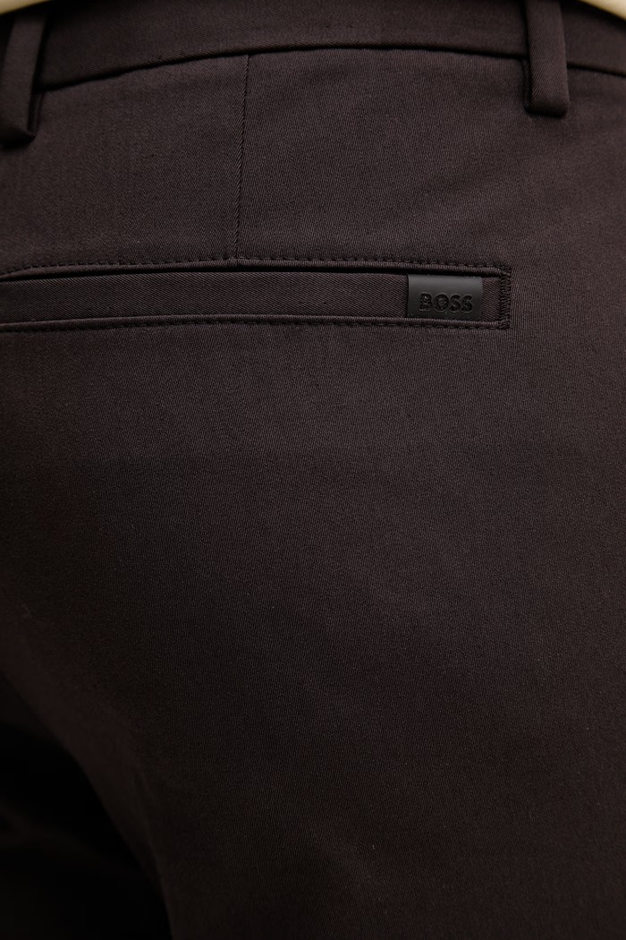 Παντελόνι BOSS P-Kaiton1-Zip καφέ 50543945