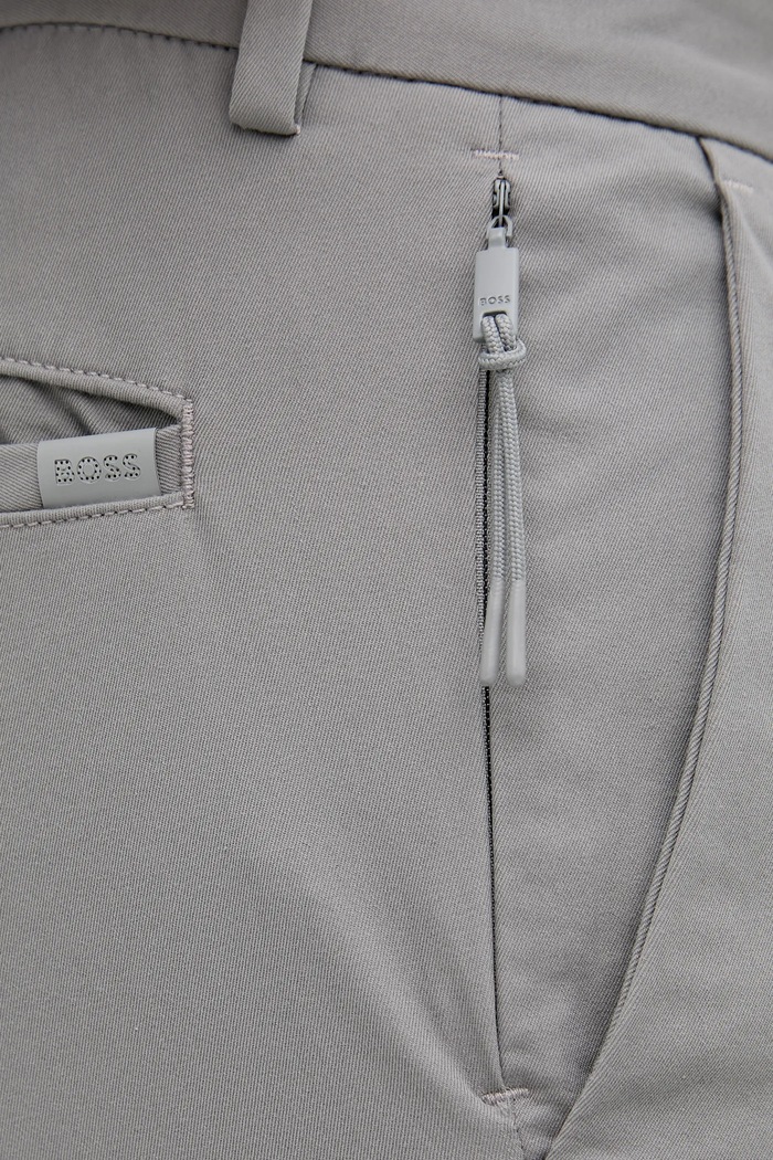BOSS spodnie P-Kaiton1-Zip szary 50543945