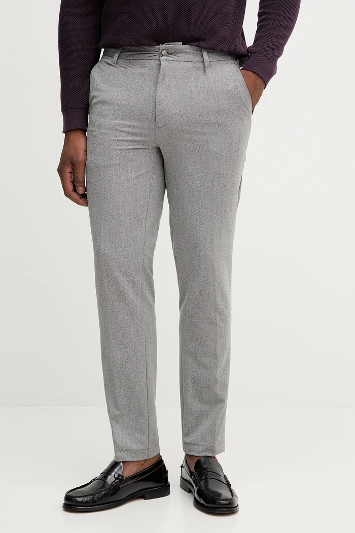 BOSS pantaloni P-Kane1 drept gri 50546914