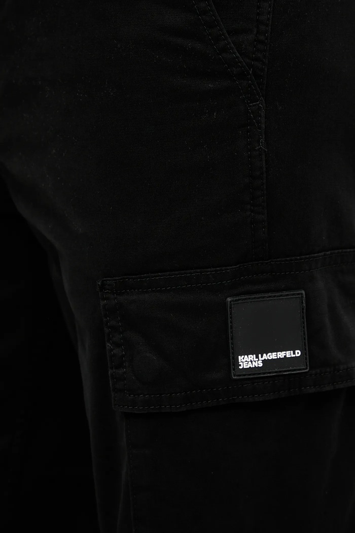 Hlače Karl Lagerfeld Jeans crna A3M10085