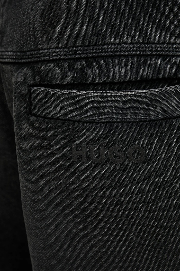 Хлопковые шорты Hugo Blue Nebusho серый 50542671
