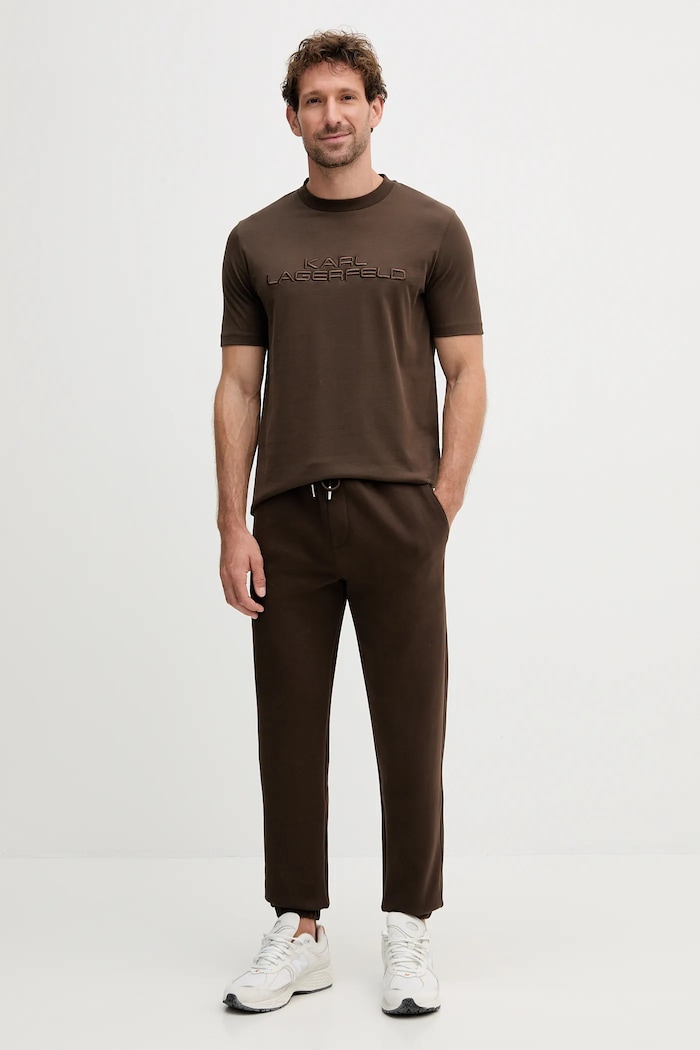 Karl Lagerfeld spodnie dresowe 554908.705013 brązowy AW25