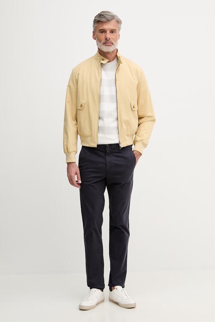 United Colors of Benetton pantaloni chinos bărbați din bumbac cu elastan 4TZYUF04P bleumarin SS26