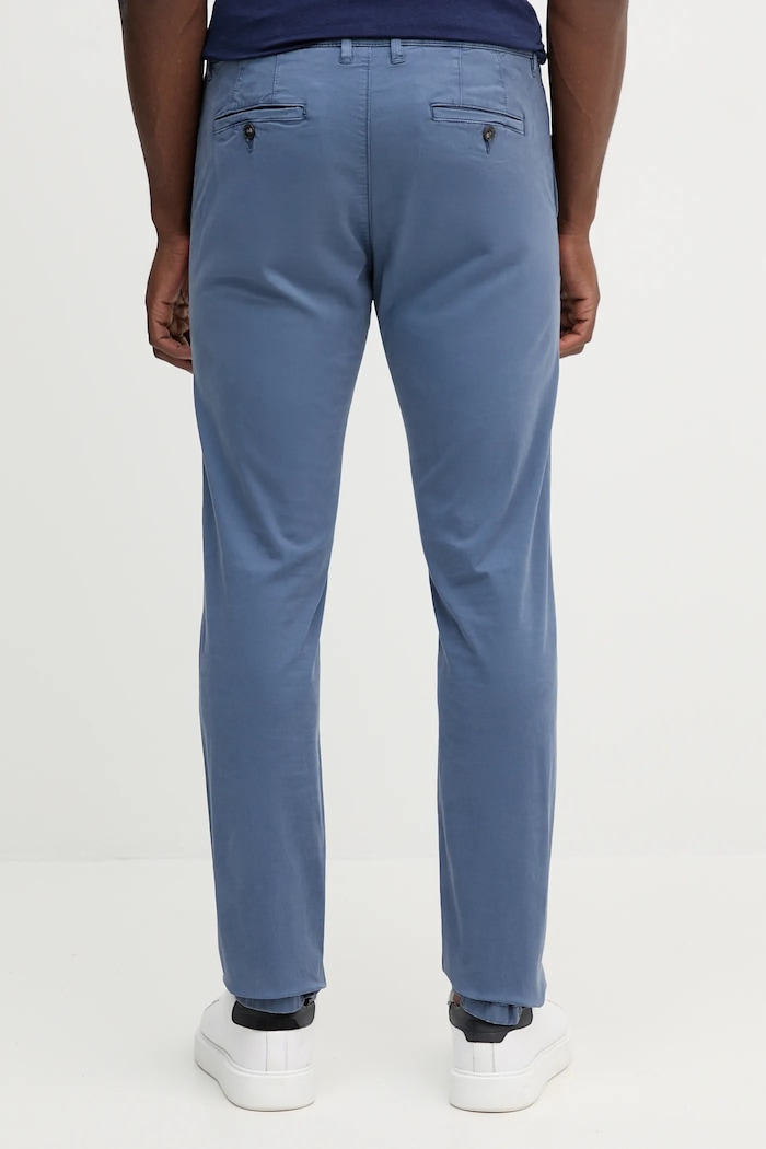 Îmbrăcăminte United Colors of Benetton pantaloni chinos bărbați bumbac cu elastan 4TZYUF04P albastru