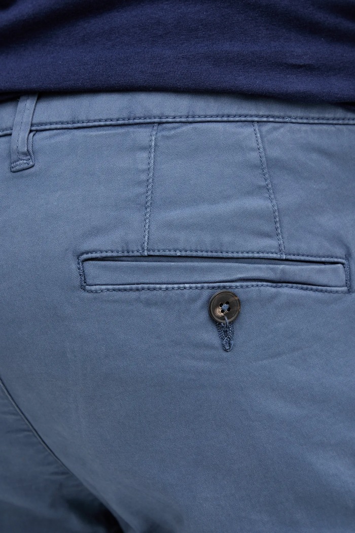 United Colors of Benetton pantaloni chinos bărbați bumbac cu elastan albastru 4TZYUF04P
