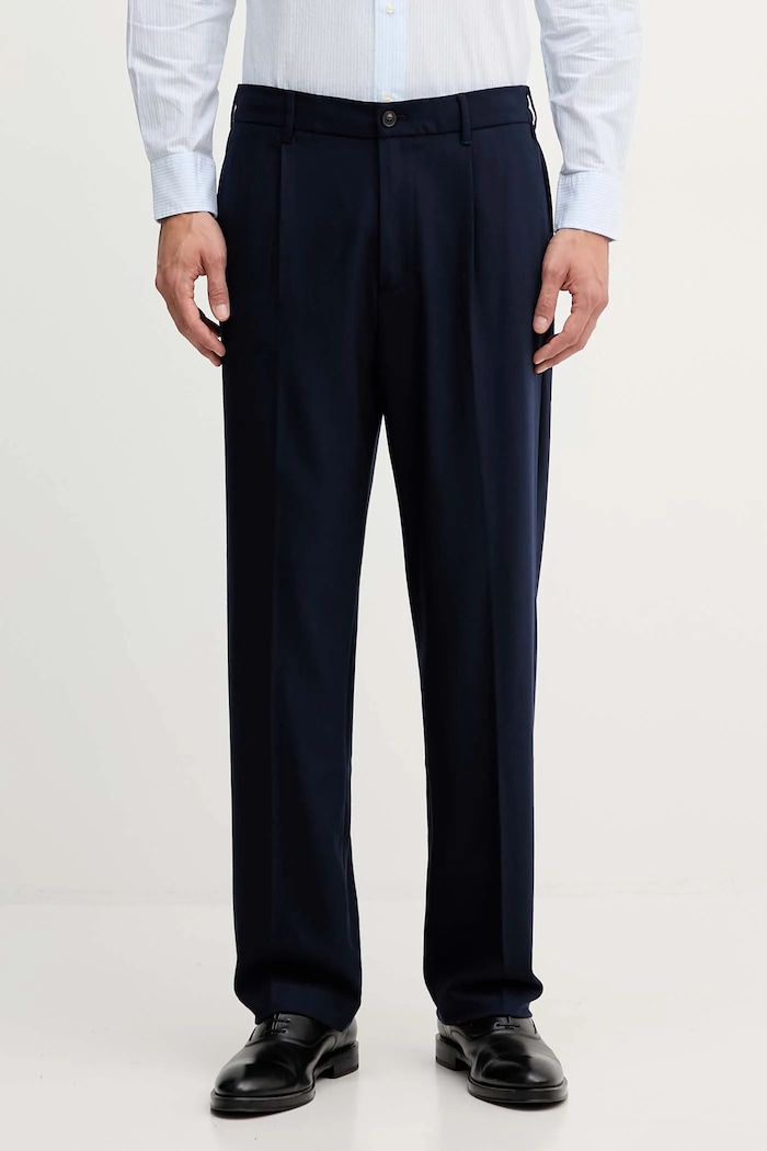 United Colors of Benetton spodnie z elastanem granatowy 4OACUF04L