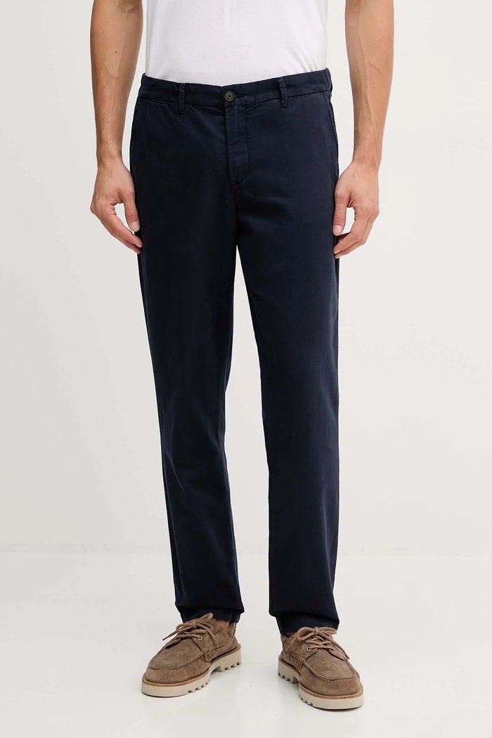 Bavlnené nohavice United Colors of Benetton chinos modrá 4EA5UF05O