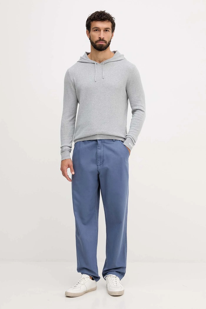 United Colors of Benetton spodnie bawełniane 4QHDUF05N niebieski AW25