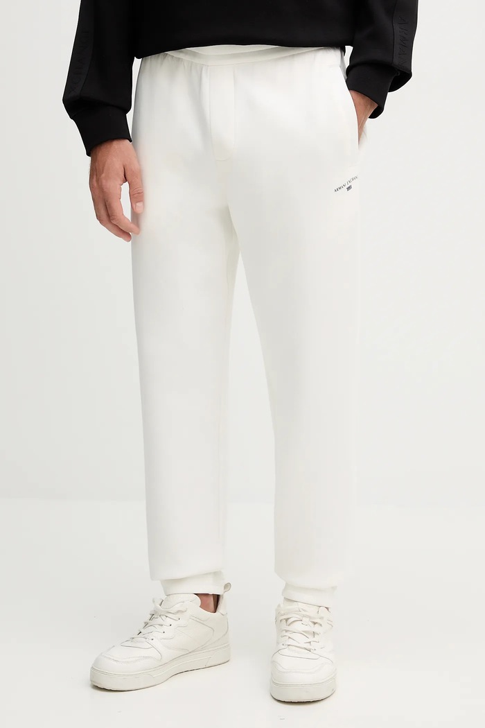 Spodnji del trenirke Armani Exchange Potisk bež XM000978.AF10818