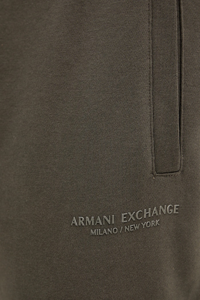 Armani Exchange pantaloni de trening pentru bărbați din bumbac verde XM001299.AF20934