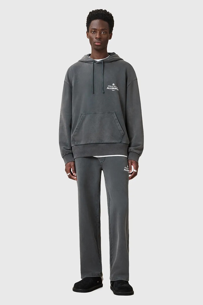 AllSaints pantaloni de trening din bumbac SOLEIL bumbac gri M041TC