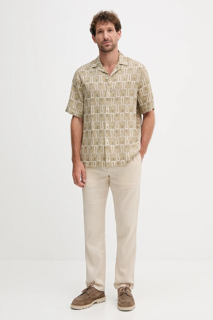 Ленен панталон Frescobol Carioca 1240.368 бежов AW25