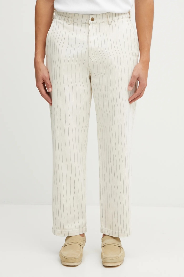 Pamučne hlače by Parra Meandering pamuk bež 54247