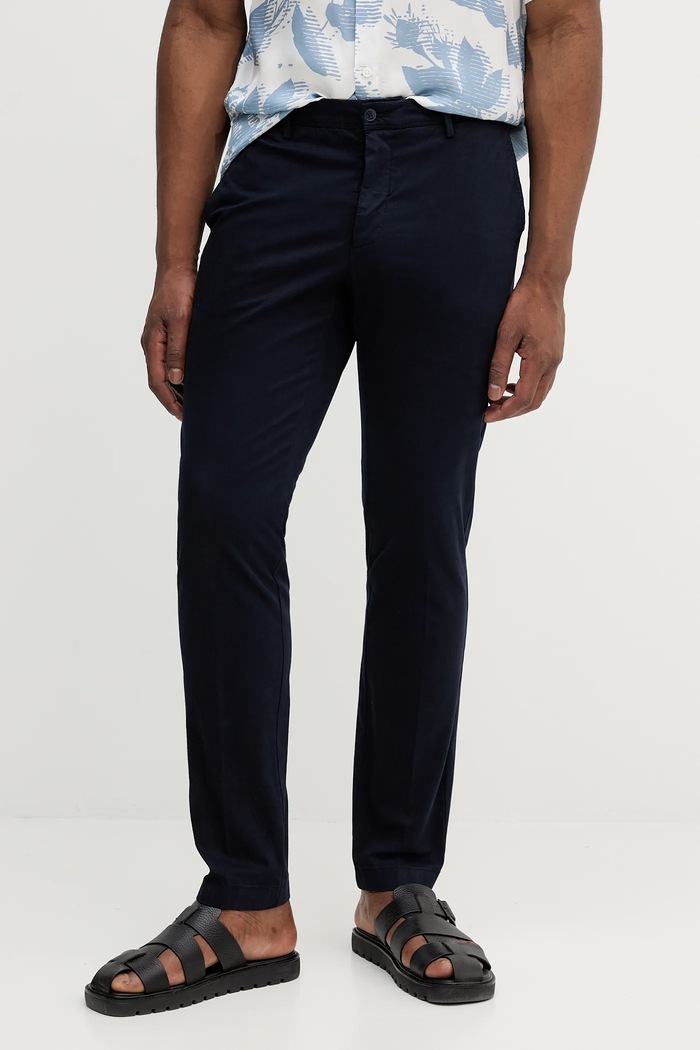 Kalhoty Hackett London chinos námořnická modř HM2100007R