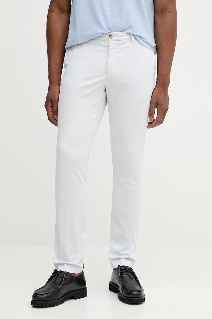 Kalhoty Hackett London chinos šedá HM2100007R