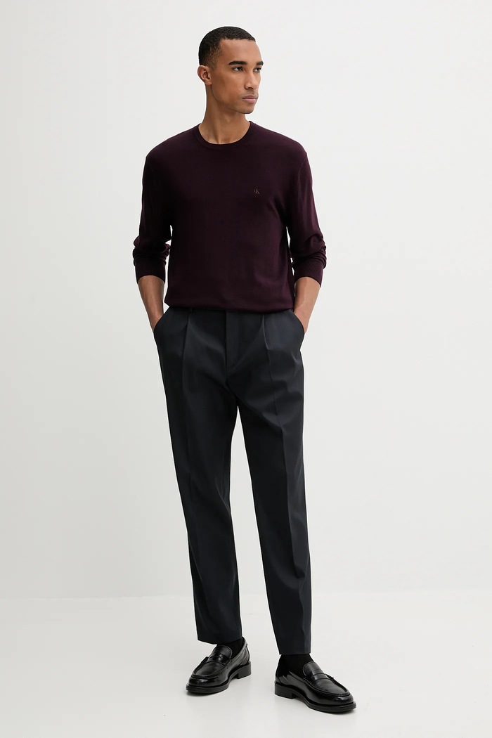 Bavlnené nohavice BARENA VENEZIA Pantalone Gazara PAU5256.2785 tmavomodrá AW25