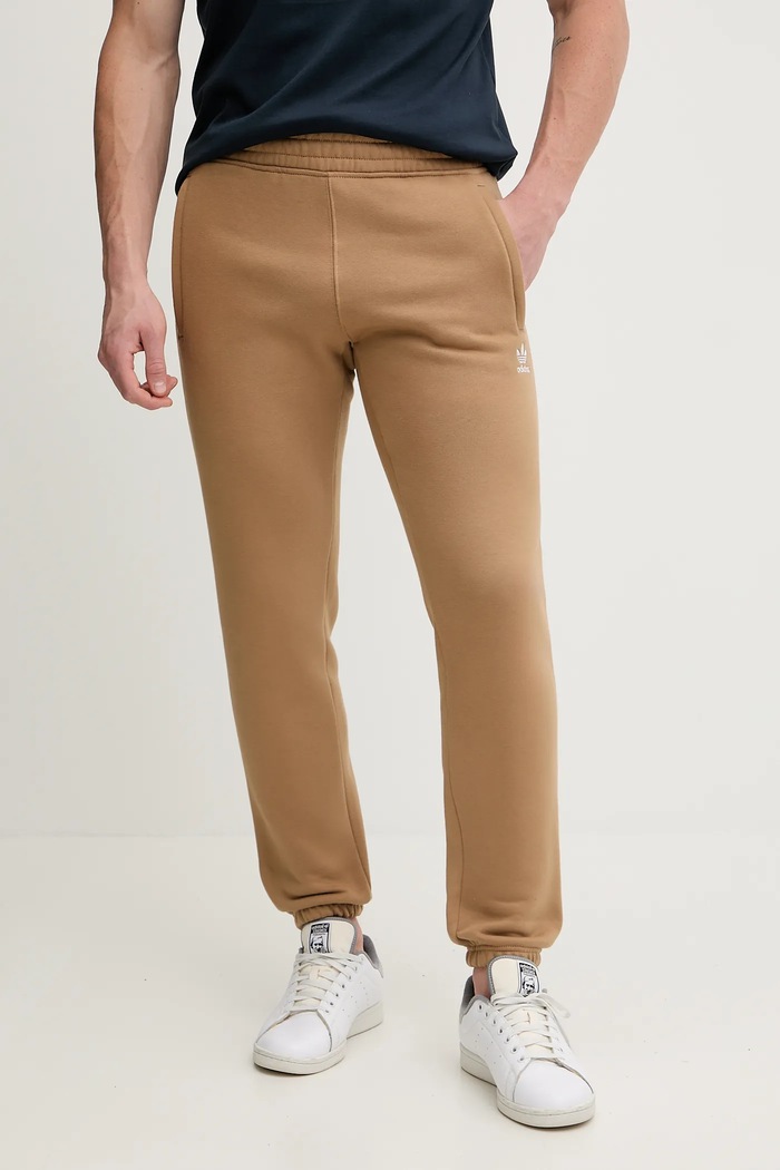 adidas Originals spodnie dresowe Essentials dzianina brązowy JW3614