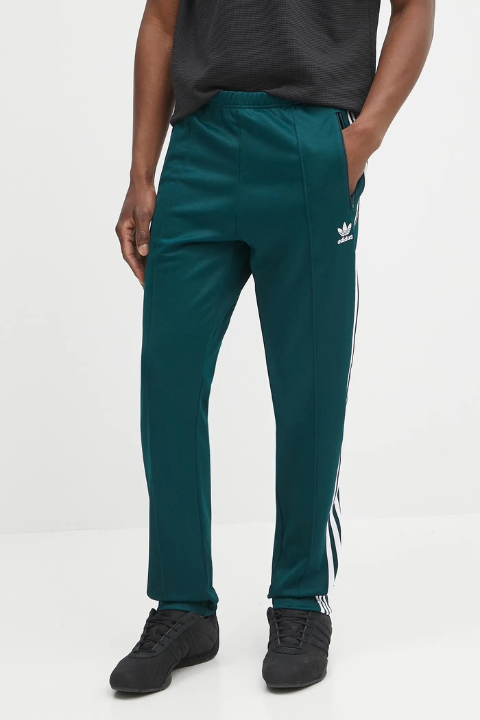 adidas Originals spodnie dresowe Denim TP dzianina zielony JY1275