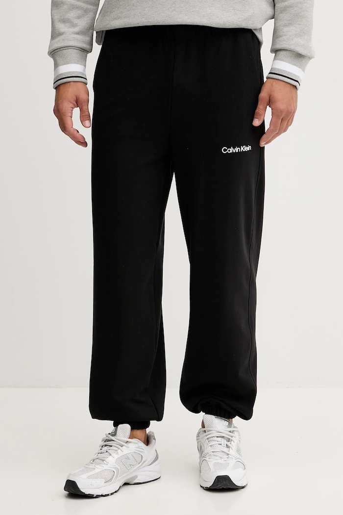 Tepláky Calvin Klein Performance pletenina čierna LVGMF5P700