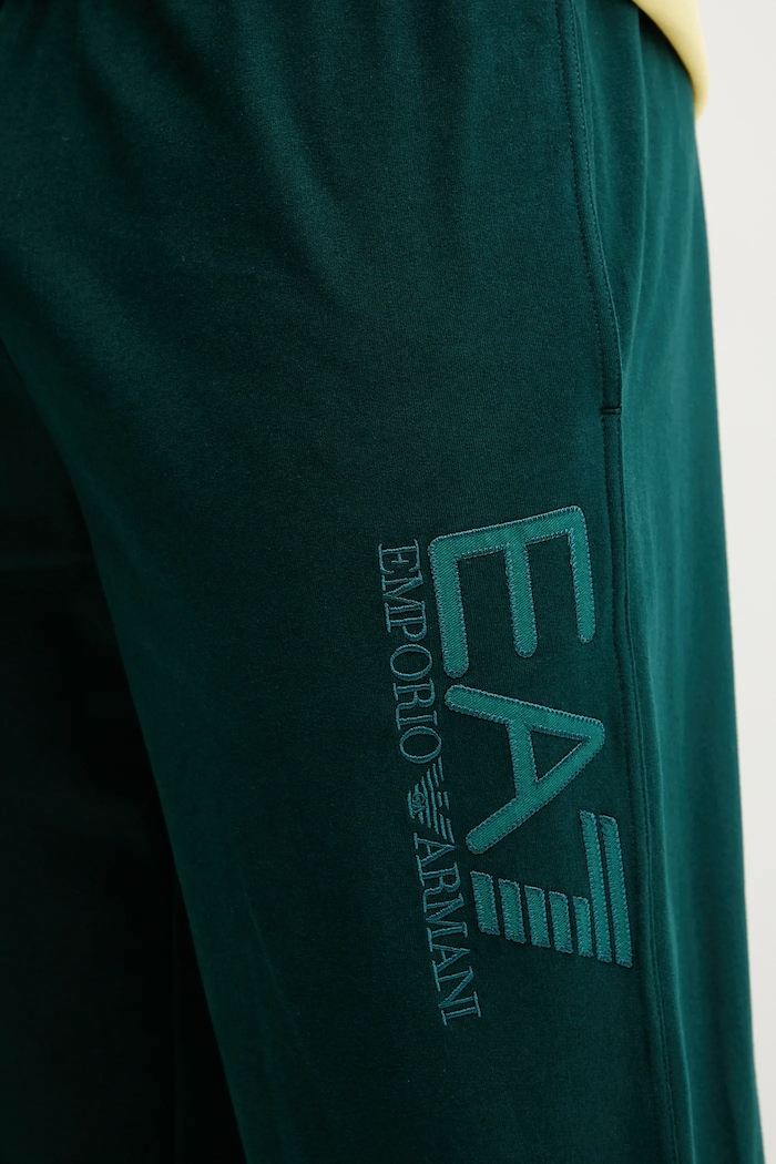 Bavlnené tepláky EA7 Emporio Armani zelená AF13512.7M000906