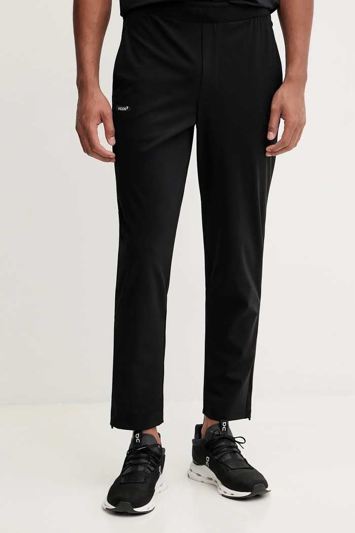 EA7 Emporio Armani spodnie treningowe bawełna czarny AF13534.7M000592