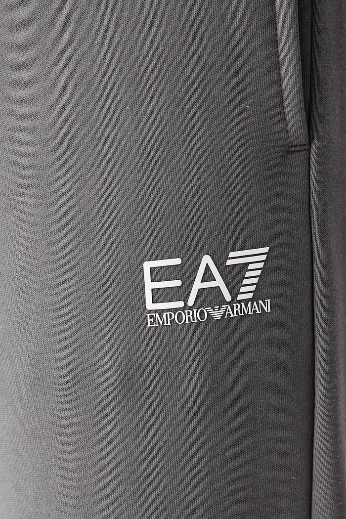 Spodnie dresowe męskie z bawełną EA7 Emporio Armani PJVTZ.8NPP64 szary