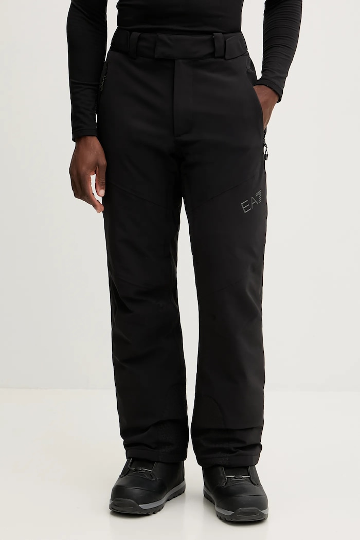 Παντελόνι σκι EA7 Emporio Armani ύφασμα μαύρο AF13887.7M000455