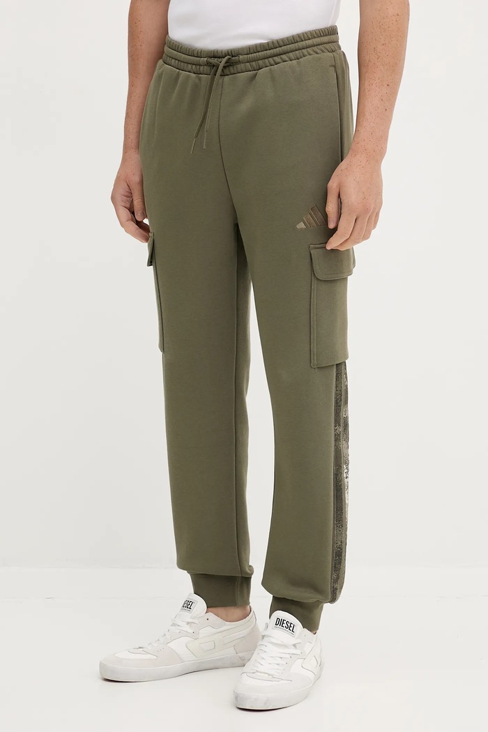 Donji dio trenirke adidas natpis zelena JM1714