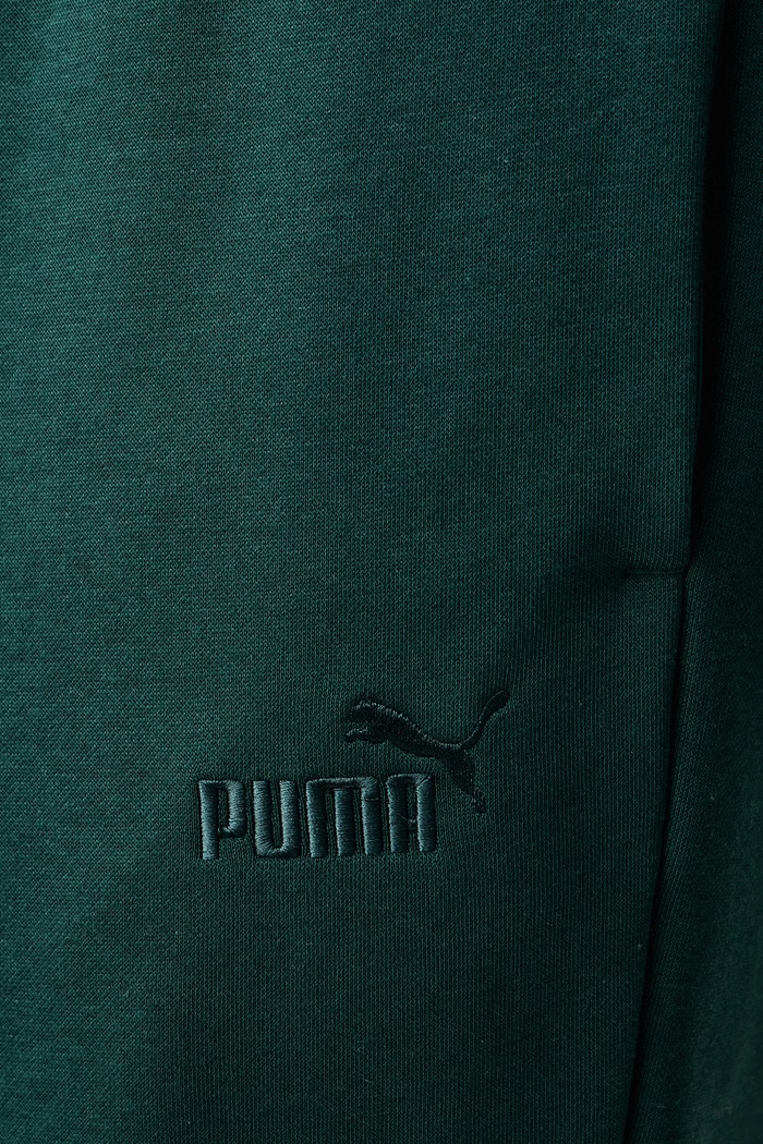 Spodnie dresowe męskie z bawełną Essential Logo Puma 682607 zielony