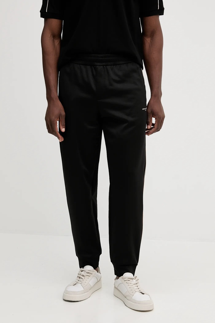 Armani Exchange pantaloni de trening tricotaj negru XM001358.AF16278
