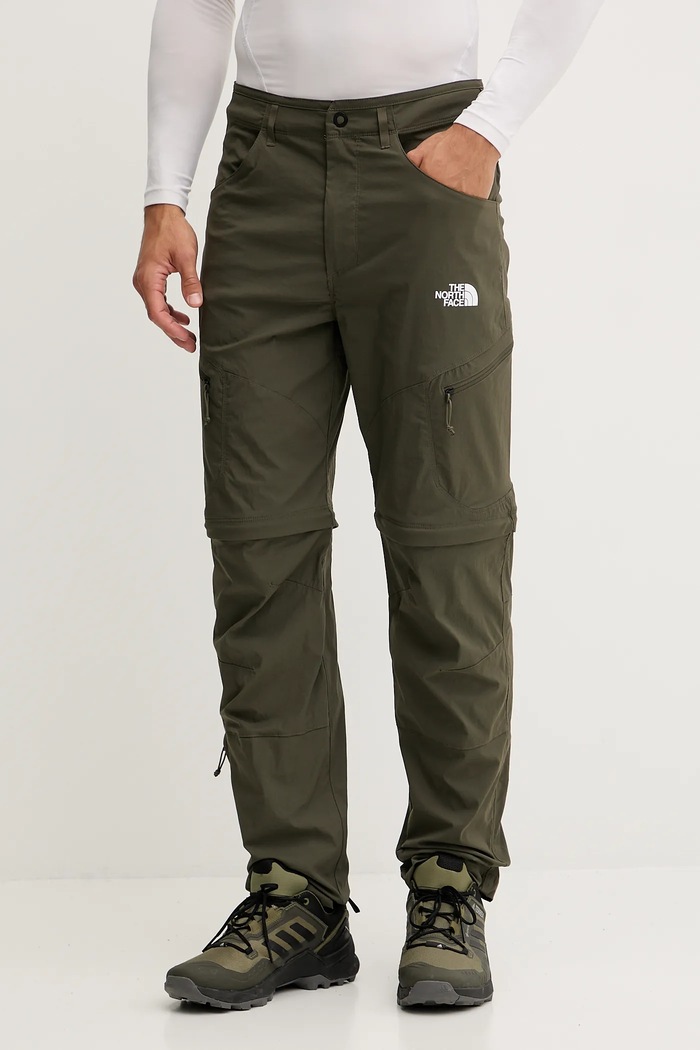 The North Face szabadidős nadrág Exploration sima zöld NF0A8EC321L1
