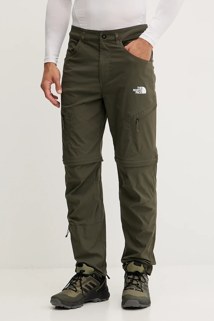 The North Face szabadidős nadrág Exploration sima zöld NF0A8EC321L1