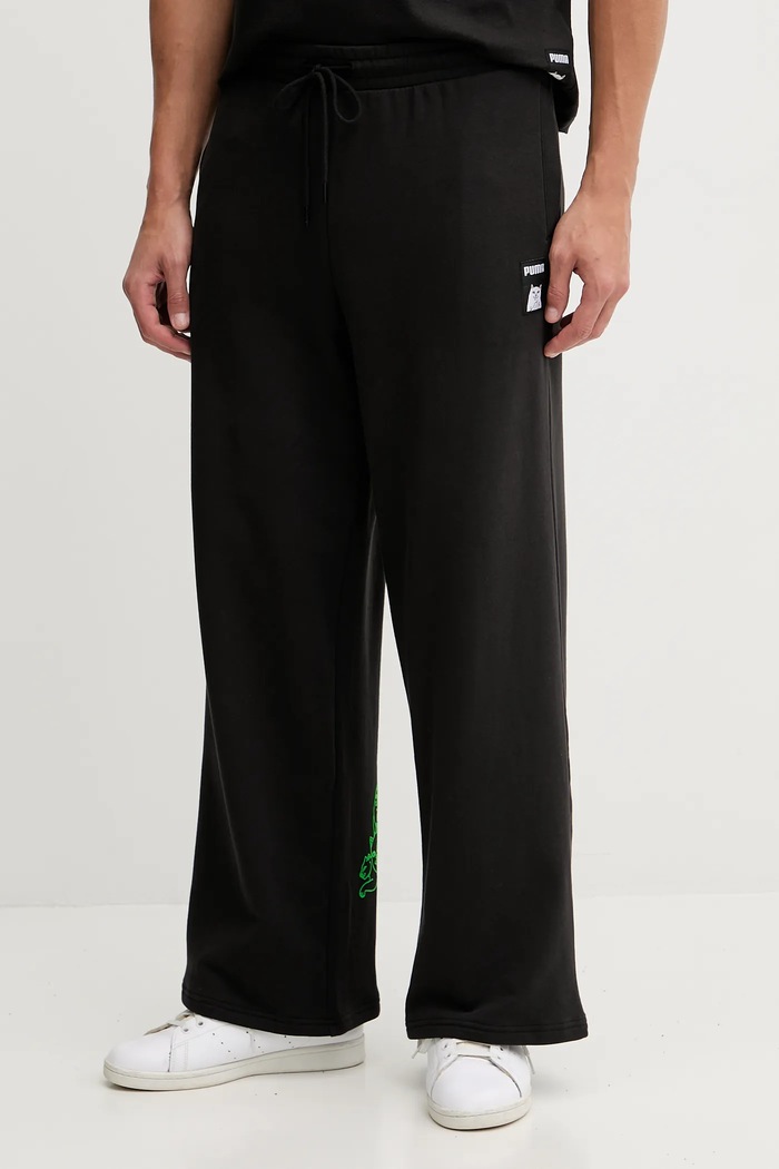 Puma pantaloni tuta PUMA x RIPNDIP applique nero 632416