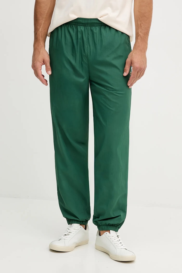 Tepláky Lacoste látka zelená XH8909