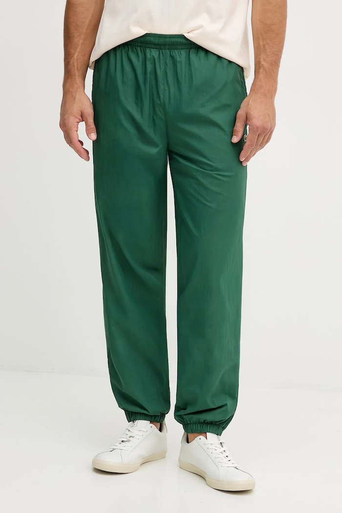 Tepláky Lacoste látka zelená XH8909