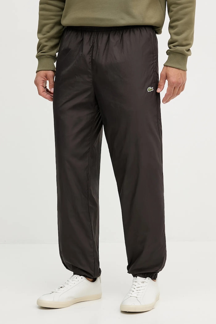 Tepláky Lacoste látka hnedá XH8909