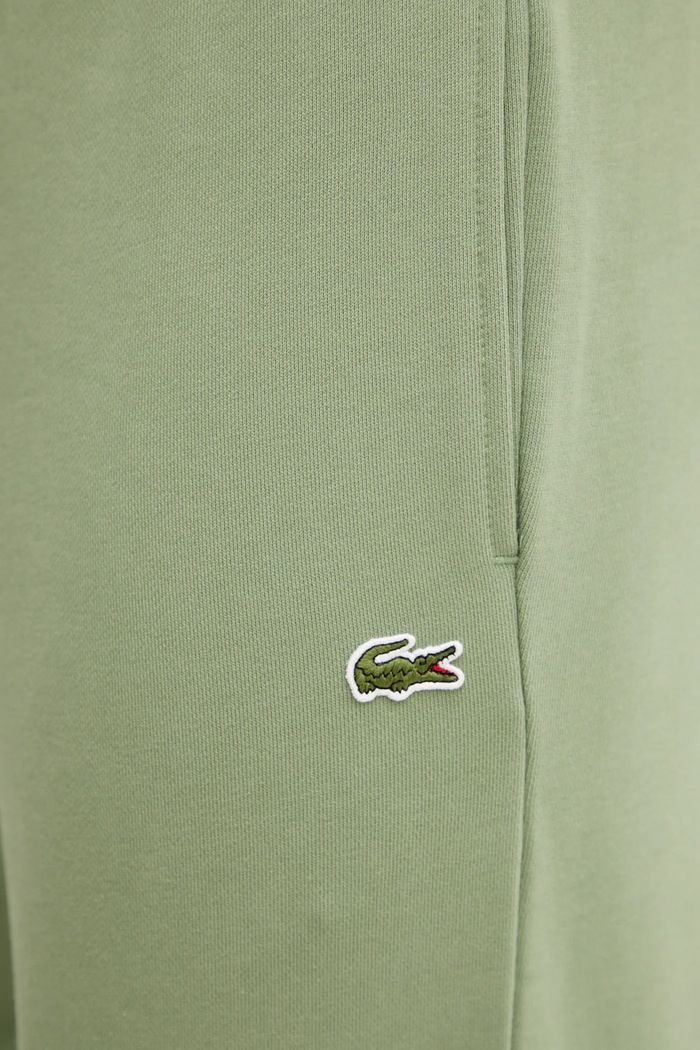 Lacoste Παντελόνι επίσημο ανδρικό βαμβακερό πράσινο XH9833