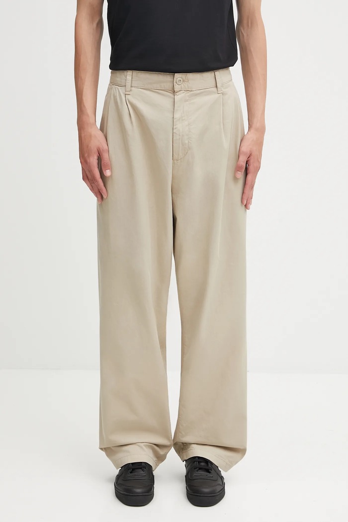 Carhartt WIP pantaloni in cotone Evan cotone beige I035563.G1GD