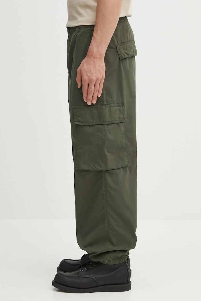 Carhartt WIP cotton trousers Kade Cargo I035564.2ZXGD green AW25