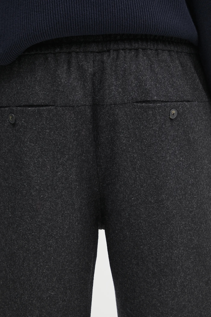 Вовняні штани Drôle de Monsieur Le Pantalon Cropped Flanelle сірий H.BP167.WV008