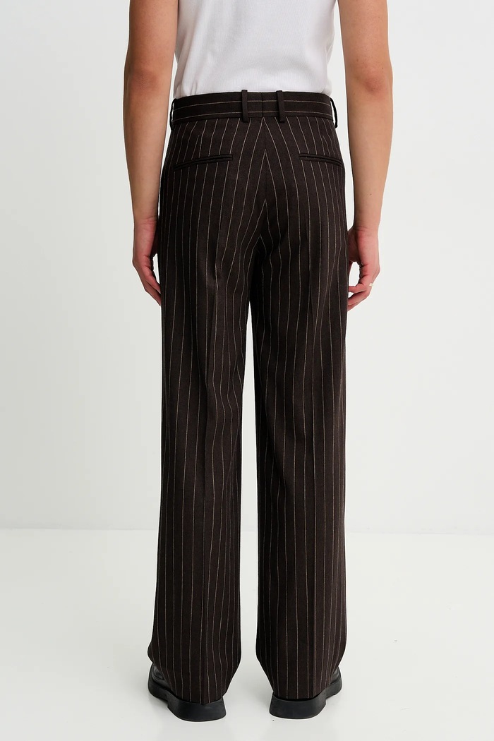 Oblečení Kalhoty s příměsí vlny Drôle de Monsieur Le Pantalon Pinstripes I.BP165.WO040 hnědá