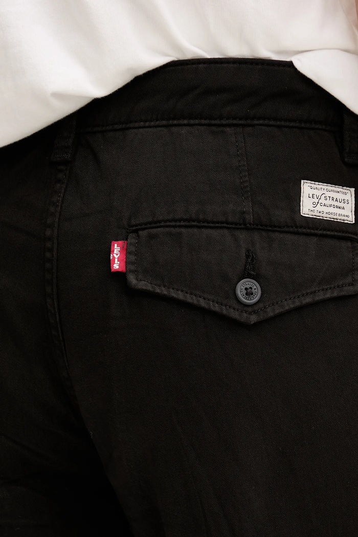 Levi's pantaloni de bumbac negru A5753.0054