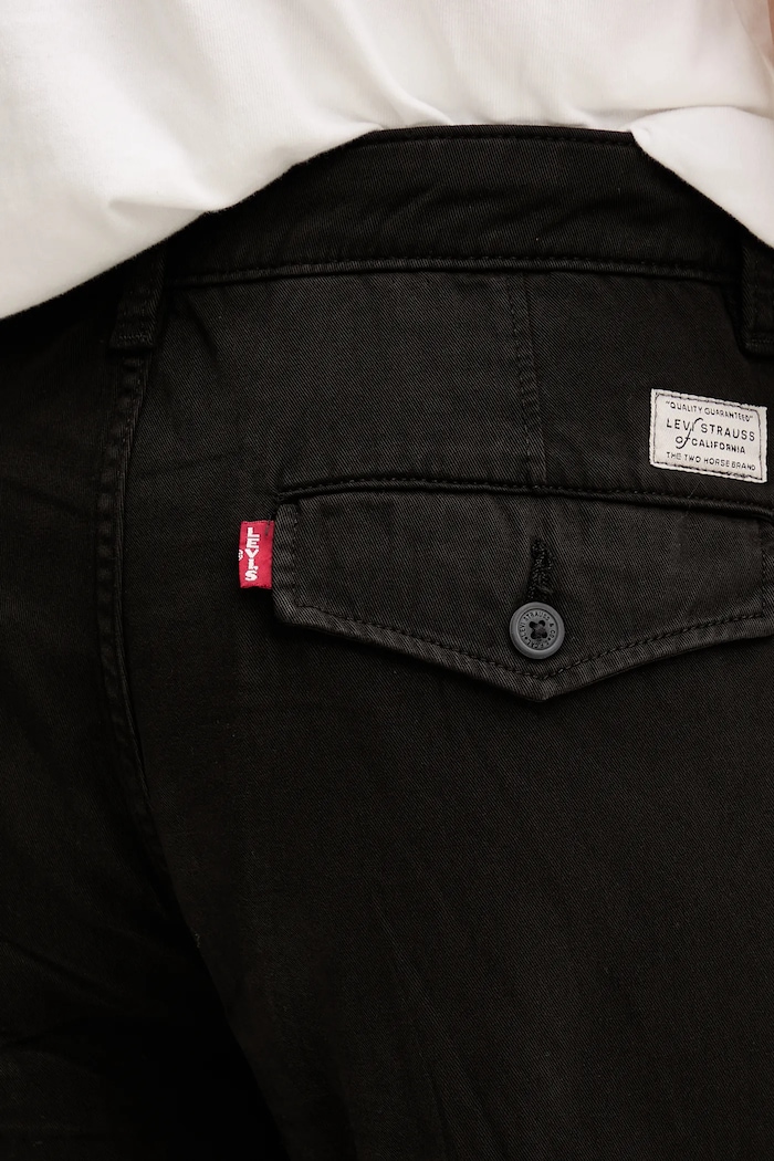 Levi's pantaloni de bumbac negru A5753.0054