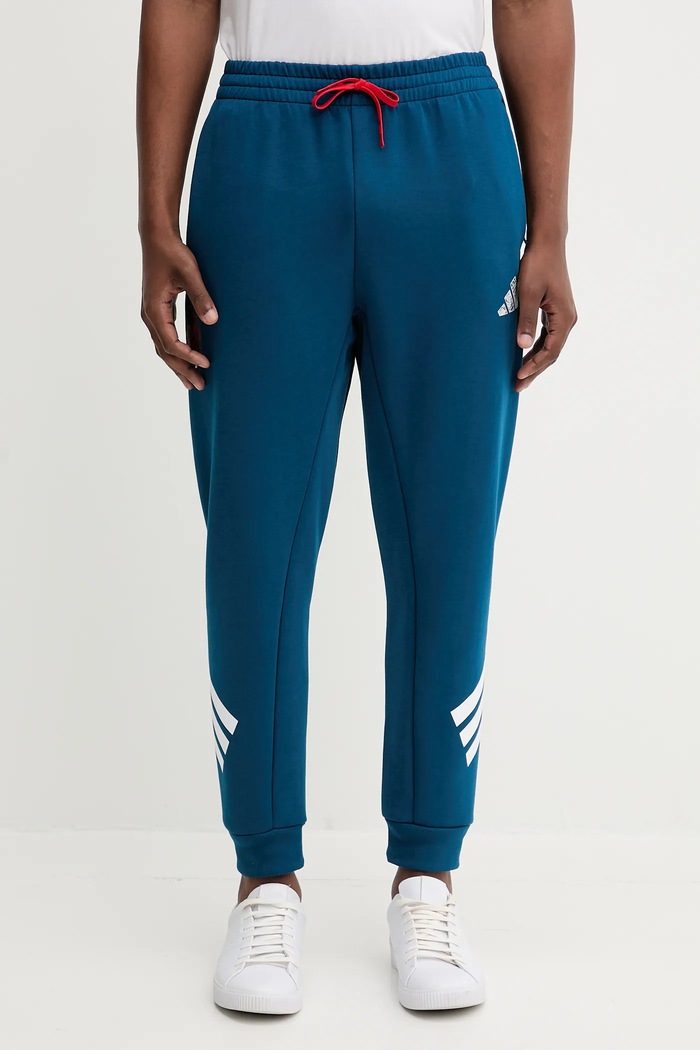 Tepláky adidas pletenina modrá JL8054