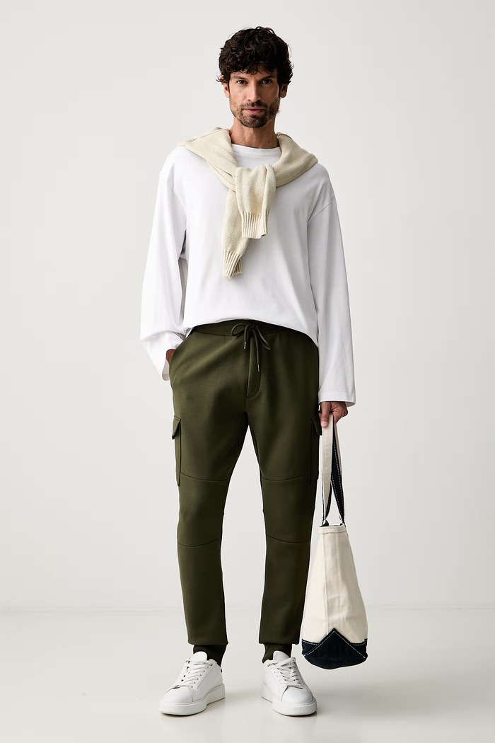 Polo Ralph Lauren pantaloni de trening pentru bărbați cu bumbac 710980340 verde SS26