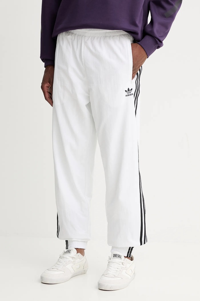 adidas Originals spodnie dresowe Firebird aplikacja biały JY1334