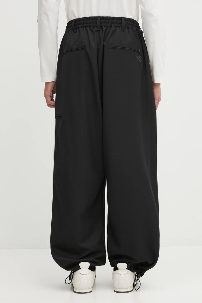 Hlače s vunom Y-3 Refined Wool JX7275 crna