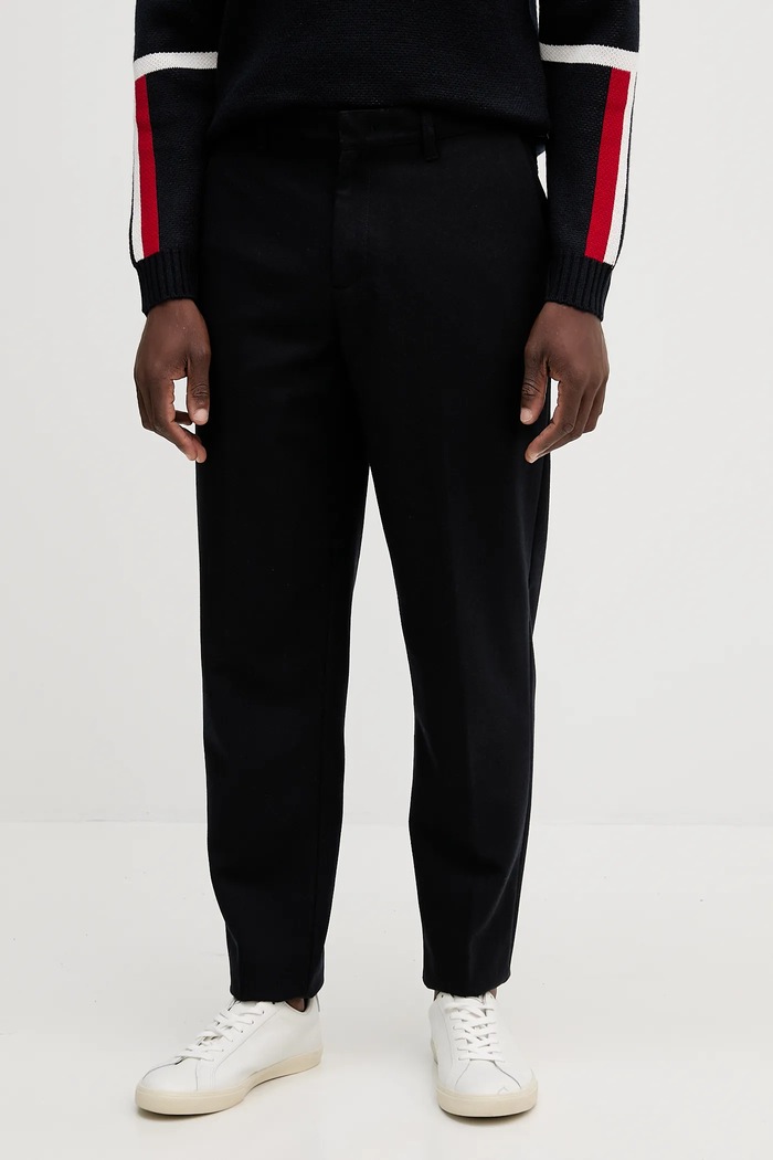 Vlněné kalhoty Armani Exchange chinos námořnická modř XM001856.AF16644