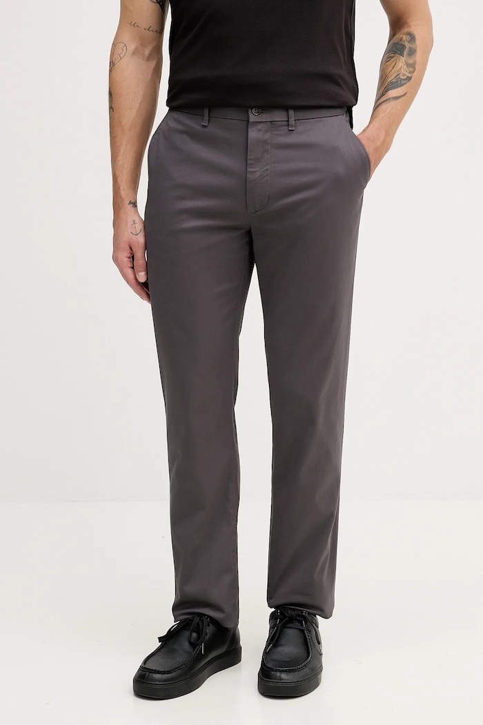 Nohavice Tommy Hilfiger s elastanom sivá MW0MW25964