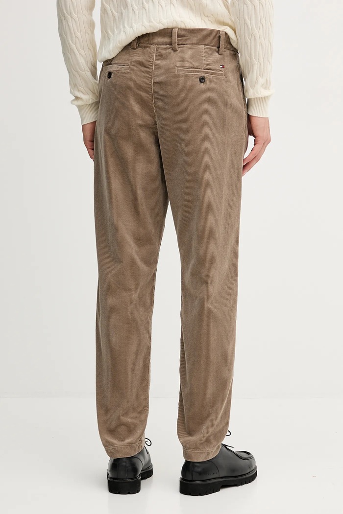 Oblečenie Menčestrové nohavice Tommy Hilfiger MW0MW40334 béžová